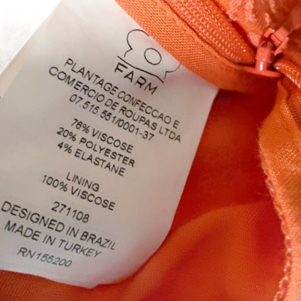 Anthropologie Farm Rio Devore Lace Pink and Orange Maxi Dress V-Neck Small - Picture 8 of 11
